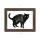 Картина в раме Декор депо Константин Малютин "Чёрная кошка" E21 31x41 см без стекла
