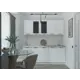 Кухонный гарнитур Сурская мебель Глетчер Айленд 027 200x214x47.8 см МДФ цвет белый