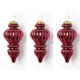 Набор Karlsbach 14894 из 3-х красных стеклянных подвесок 15 см
