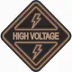 Знак декоративный "Высокое напряжение" 32x32 см пластик