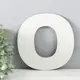 Панно на стену декоративное "Буква O" 20x20 см белый