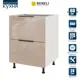 Напольный шкаф Beneli Color 60x82x57.6 см 2 ящика ЛДСП цвет капучино/белый