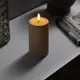 Светящаяся электрическая фигура Свеча бежевая для дома Luazon lighting 1 ламп h 7 см бесцветный/прозрачный