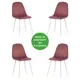 Комплект стульев 4 шт Tetchair Breeze 53x53x44 см вельвет цвет коралловый/белый