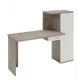 Компьютерный стол Мэрдэс Скл-прям120+шк нбе 160x124x60 см ЛДСП цвет серый дуб, белый жемчуг