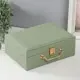 Шкатулка для украшений "Кейс. Шахматка" зеленая 17.5x24x9 см