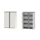 Комод Dial 70x100x41 см 2 ящика ЛДСП цвет белый/графит