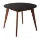 Стол круглый R-Home Лунд 86x74.50x86 см МДФ цвет черный/орех