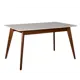 Стол прямоугольный R-Home Лунд 140-180x75x80 см МДФ цвет белый/орех