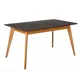 Стол прямоугольный R-Home Лунд 140-180x75x80 см МДФ цвет графит/бук