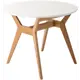 Стол круглый R-Home Нарвик 96x74.5x96 см МДФ цвет белый/бук