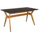 Стол прямоугольный R-Home Нарвик 120-160x75x80 см МДФ цвет черный/бук