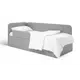 Кровать с защитным бортиком Romack Leonardo 90x34.5x200 см ДСП цвет светло-серый