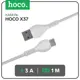 Кабель Hoco X37 Type-C - USB 3 А 1 м ПВХ оплетка цвет белый