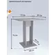 Кухонный стол квадратный Capsula Mebel 238444 73x75x73 см ЛДСП цвет ясень шимо светлый