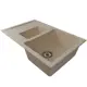 Врезная мойка Mixline ML-GM22 (328) NEW 49x77x19 см искусственный камень цвет бежевый