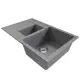 Врезная мойка Mixline ML-GM22 (342) NEW 49x77x19 см искусственный камень цвет графит