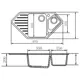 Врезная мойка Mixline ML-GM25 (328) 51x97x19 см искусственный камень цвет бежевый