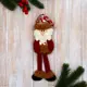 Елочная игрушка Дед мороз в костюмчике с узором геометрия длинные ножки Зимнее волшебство 9692654 26 см х 26 см красный