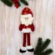 Елочная игрушка Дед мороз в костюмчике с узором длинные ножки Зимнее волшебство 9692656 26 см х 26 см красный