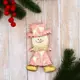 Елочная игрушка Снеговик в костюмчике с геометрическим узором Зимнее волшебство 9692664 13 см х 13 см розовый