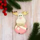 Елочная игрушка Олень-кругляш Зимнее волшебство 9692657 10 см х 10 см розовый