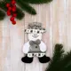 Елочная игрушка Снеговик в костюмчике с орнаментом лес Зимнее волшебство 9692677 14 см х 14 см серый/серебристый