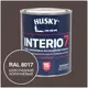 Краска для стен и потолков моющаяся Husky Interio 7 матовая цвет шоколадный коричневый RAL 8017 0.9 л