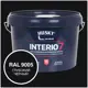 Краска для стен и потолков моющаяся Husky Interio 7 матовая цвет глубокий черный RAL 9005 2.5 л