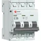 Автоматический выключатель EKF Proxima ВА47-63 3P N C25 А 6 кА