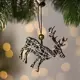 Елочная игрушка Олень Лесная мастерская 6249781 7 см x 7 см жёлтый/золотой