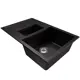 Врезная мойка Mixline ML-GM22 308 50x77x19 см искусственный камень цвет черный