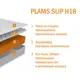Матрас Plams SLIP H18 160x190x18 см беспружинный, двуспальный