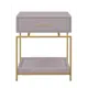 Тумба прикроватная Greenween Karin mini 50x62x37.5 см 1 ящик сталь цвет латте/золотой