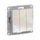 Выключатель встраиваемый Systeme electric AtlasDesign 247042 3 клавиши цвет жемчуг