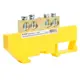 Шина N на изоляторе Stekker LD555-812-4 8x12 на DIN-рейку 4 вывода цвет желтый