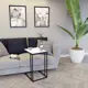 Журнальный столик прямоугольный Fabrikka 50x40x68 см белый кромка антрацит