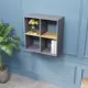 Стеллаж Velardy Cubic Line 68.8x68.8x32 см ЛДСП цвет графит/дуб крафт золотой