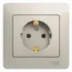 Розетка встраиваемая Schneider electric Glossa GSL000942 с заземлением цвет молочный