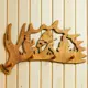Настенная вешалка С легким паром Посиделки 60x34x7 см крючка цвет коричневый
