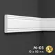 Молдинг Праймдекор на стену дюропласт белый 2000x50x10 мм M050 5 шт