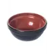 Салатник Борисовская Керамика 3032947]KB 13x13x1 см фарфор цвет черный/оранжевый