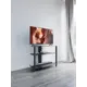 Тумба под телевизор Март TR-3 80x60x40 см закаленное стекло цвет черный