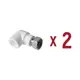 Угол комбинированный 90° Aqualink 1/2"x20 мм ВП-ВР полипропилен 2 шт k16679