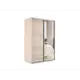 Шкаф-купе с зеркалом МК Е1-Юг Экспресс 220x120х60 см 7 полок ДСП цвет дуб молочный