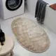 Ковер Фризе Шегги Nil T600 Beige овал 100x200 см полипропилен