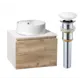 Тумба под раковину в ванную комнату Runo Бари 00-00001374_Sole/вып 60см подвесная с раковиной цвет крафтовый дуб