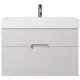 Тумба под раковину Trende Minimal TRE7-1078W + 1078-001-0126 подвесная 81см цвет белый, с раковиной