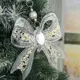 Елочная игрушка Бантик блеск Зимнее волшебство 3576027 12 см бесцветный/прозрачный
