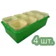 Комплект для рассады Лето поддон и 8 стаканов со съемным дном 0.25 л 322x166x90 мм 4 набора